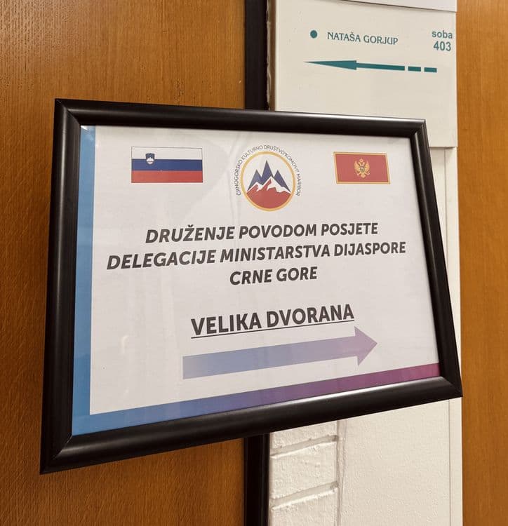 DRUŽENJE POVODOM POSJETE DELEGACIJE MINISTARSTVA DIJASPORE CRNE GORE / DRUŽENJE OB OBISKU DELEGACIJE MINISTRSTVA ZA DIASPORO ČRNE GORE