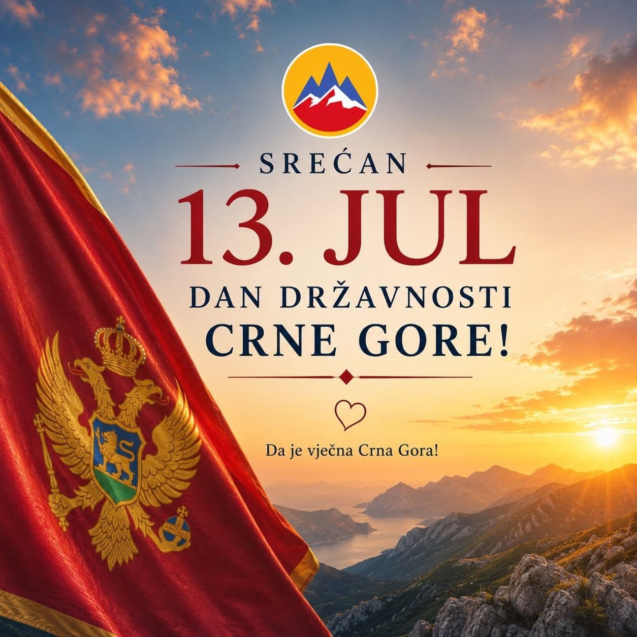 ČESTITKA POVODOM DANA DRŽAVNOSTI CRNE GORE – 13. JUL